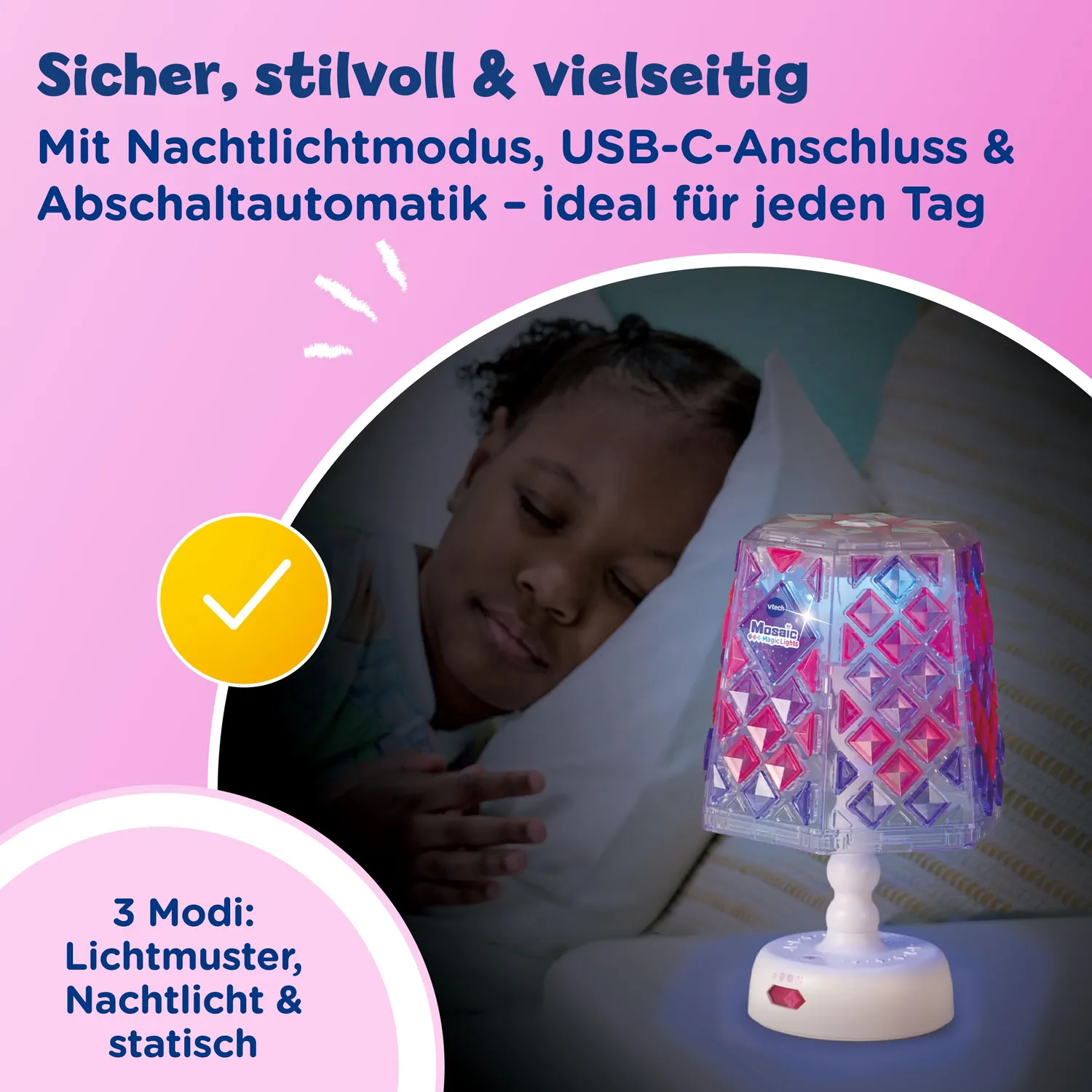 VTech Mosaic Magic Lights Kinderlampe Mosaiksteine