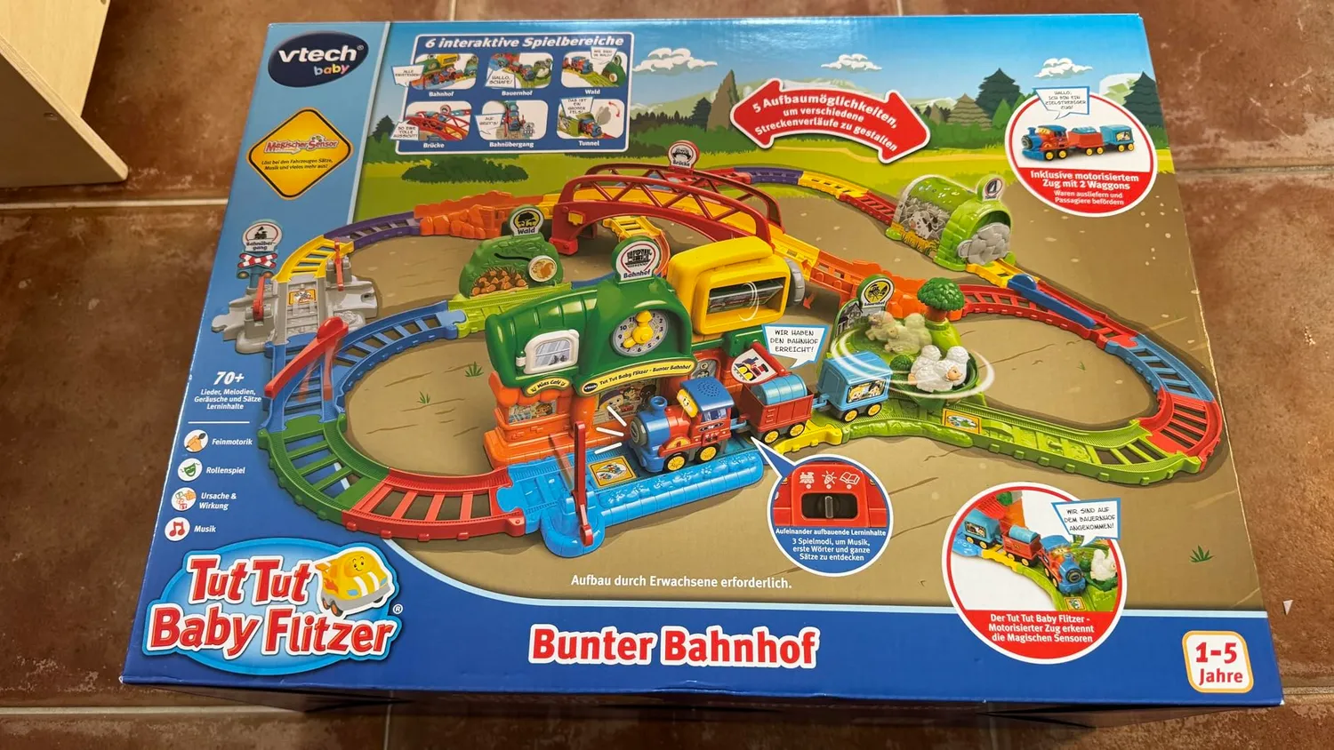 VTech Tut Tut Baby Flitzer Bunter Bahnhof Zug Spielset Motor
