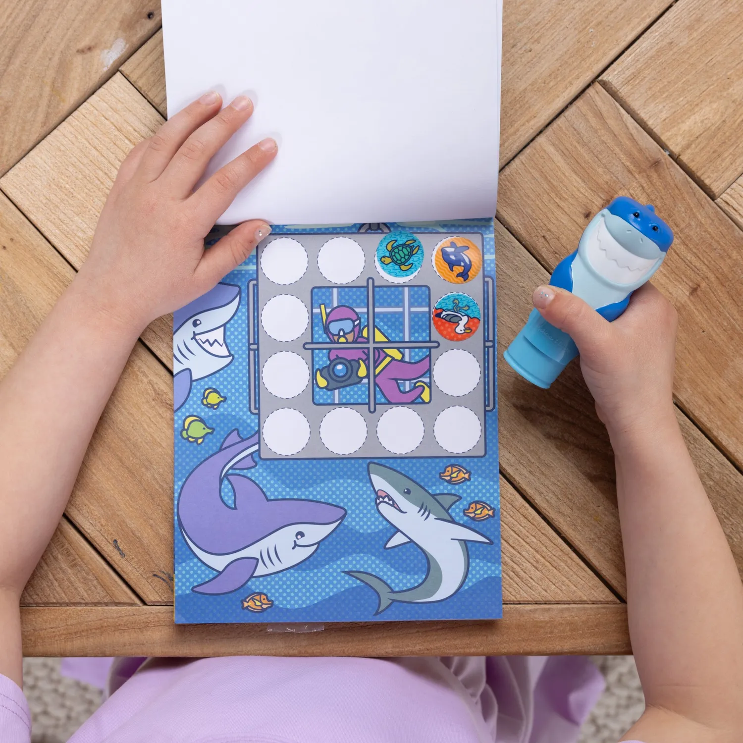 Melissa & Doug Sticker WOW Hai Sticker-Stempel Set 500 Sticker