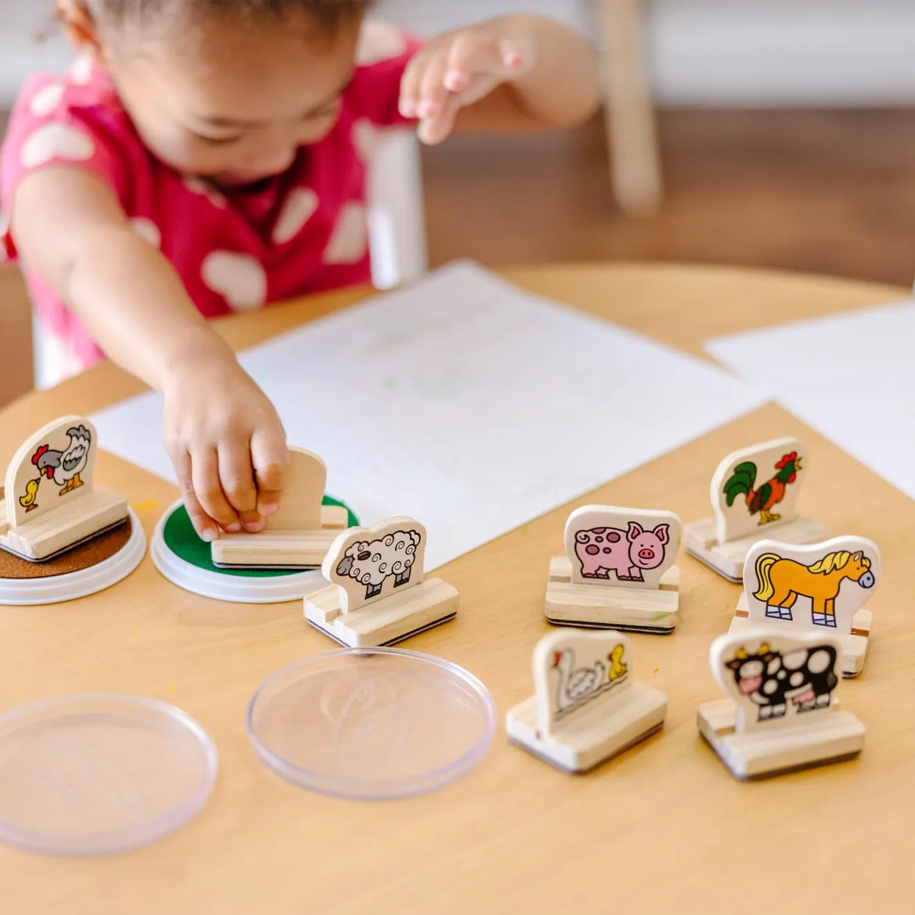Melissa & Doug Farm Holzstempel Stempelset 8 Stempel