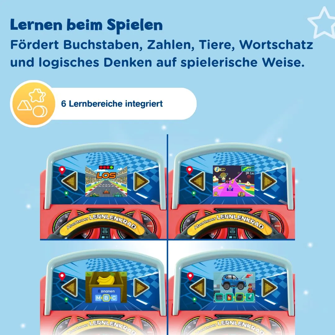 VTech Abenteuer Lernlenkrad LCD-Steuer 3-7 Jahre