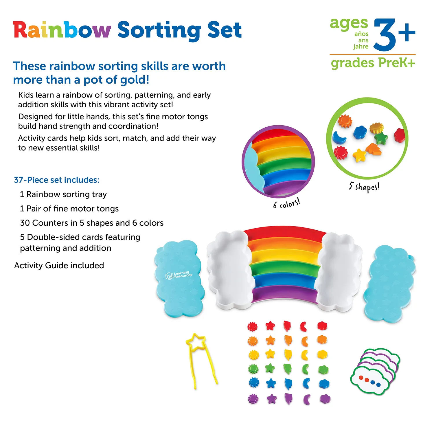Learning Resources Regenbogen Sortierset 37-teilig ab 3