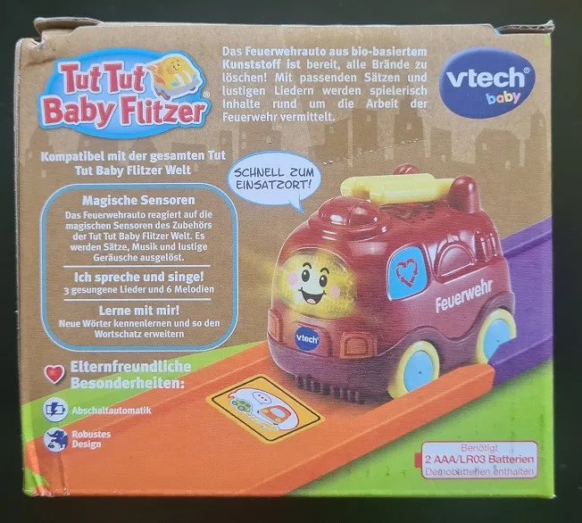 VTech Tut Tut Baby Flitzer Feuerwehr Spielzeugauto Leiter Musik