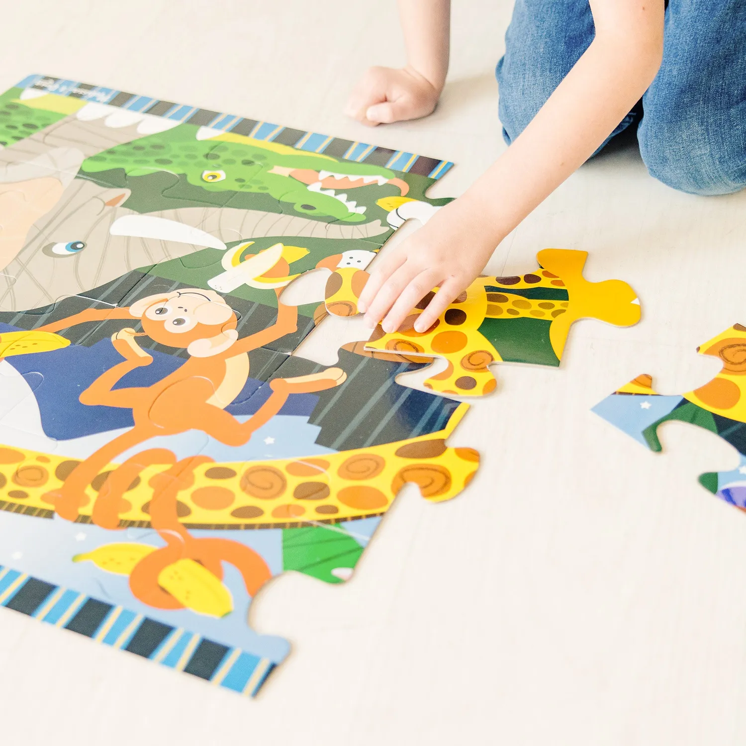 Melissa & Doug Safari Social Bodenpuzzle 24 Teile Tiere