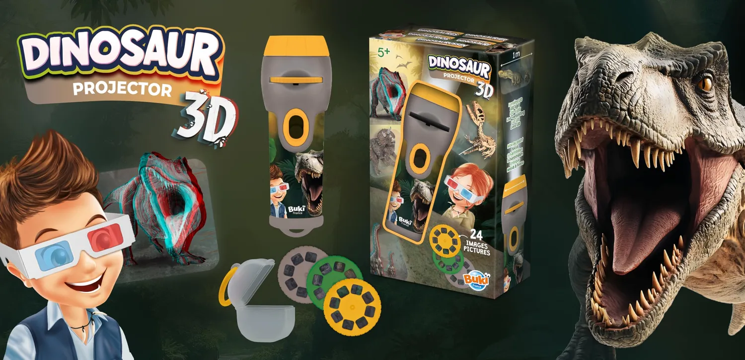 Buki 6339 Dinosaurier 3D-Projektor 24 Bilder