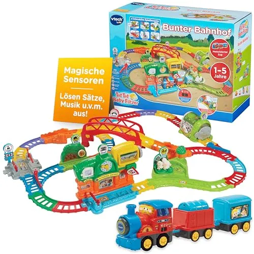 VTech Tut Tut Baby Flitzer Bunter Bahnhof Zug Spielset Motor