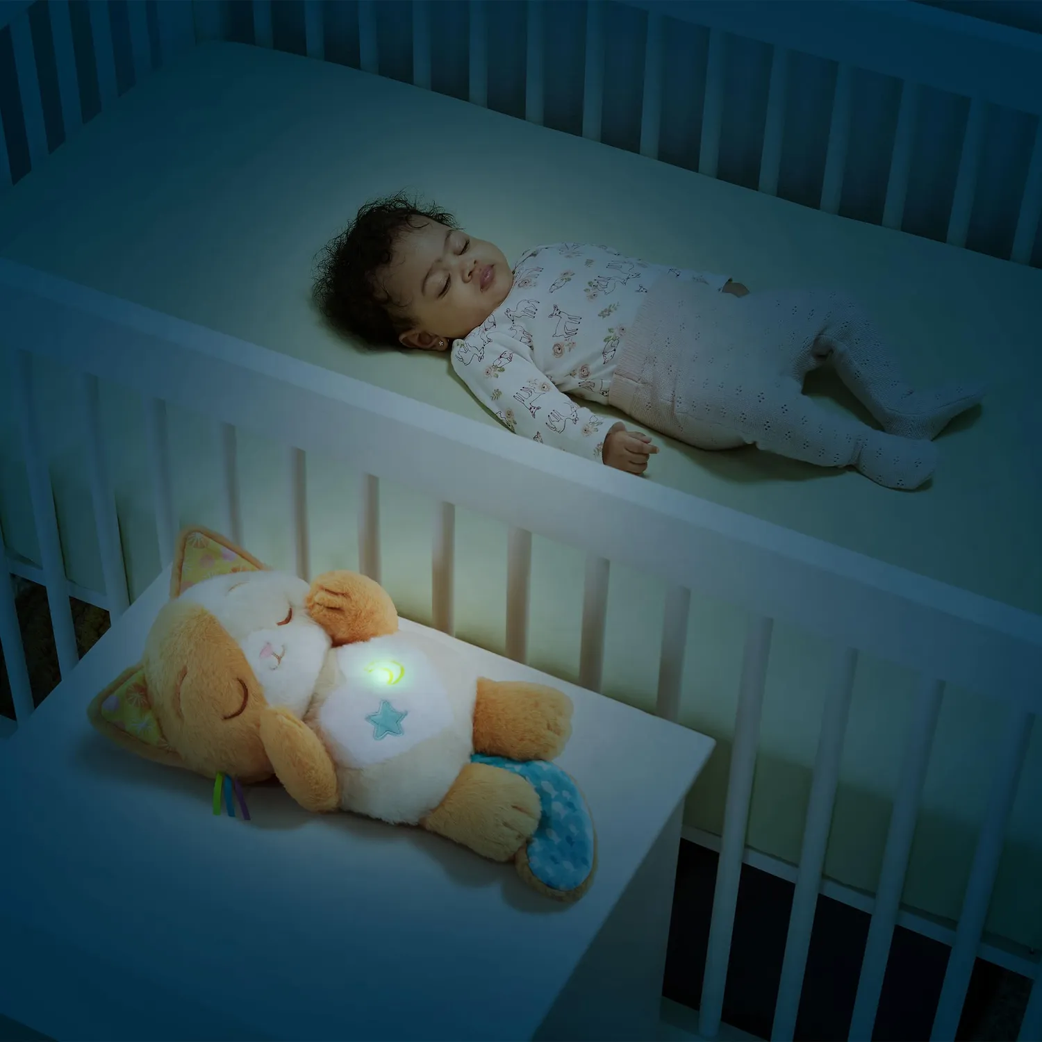 VTech Baby Schlummer-Kätzchen Kuscheltier mit Nachtlicht 0-36 M.