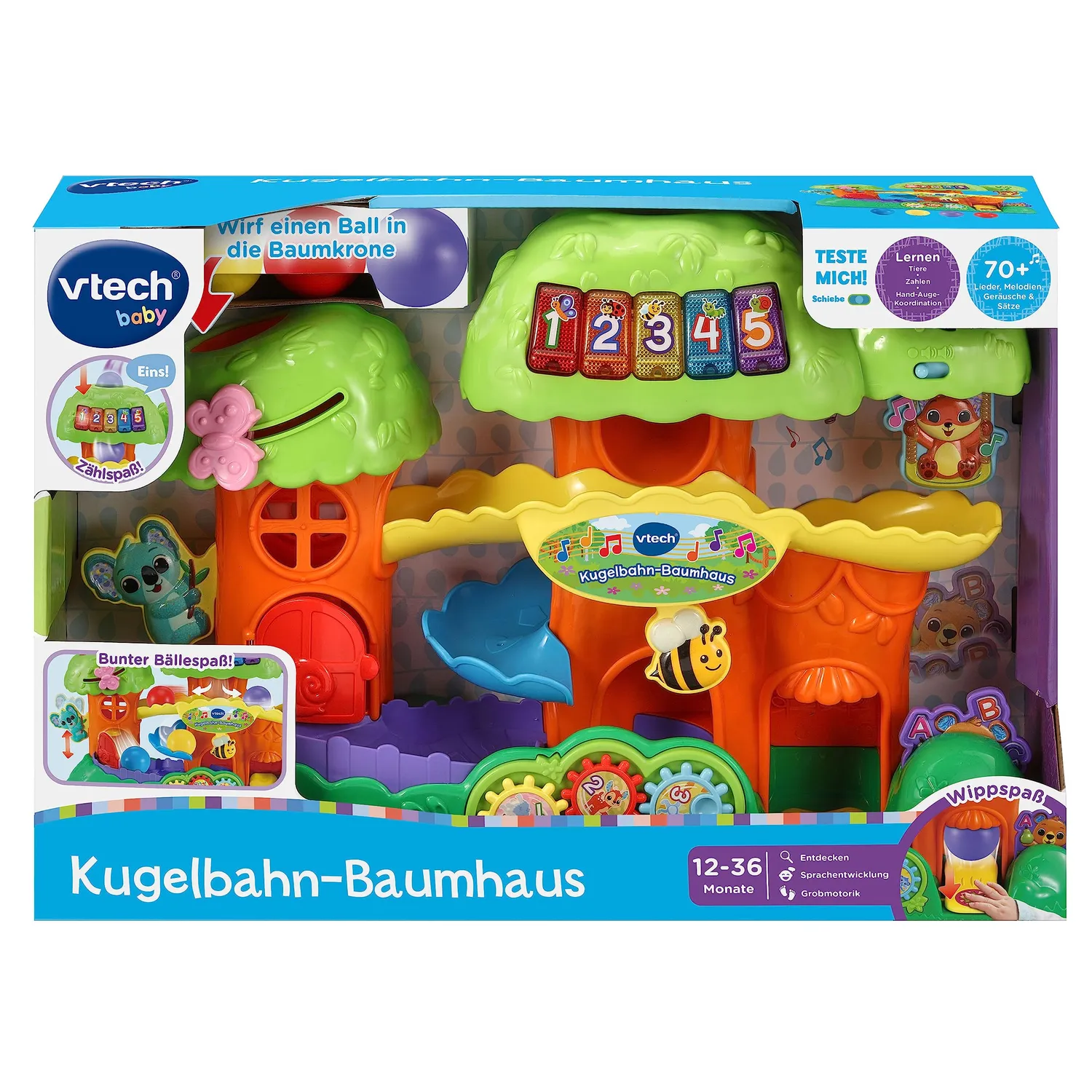 VTech Baby Kugelbahn Baumhaus mit 4 Bällen 12-36 Monate