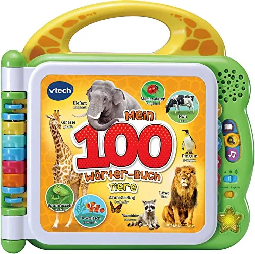 VTech Mein 100-Wörter-Buch Tiere 80-609544 Bilderbuch zweisprachig
