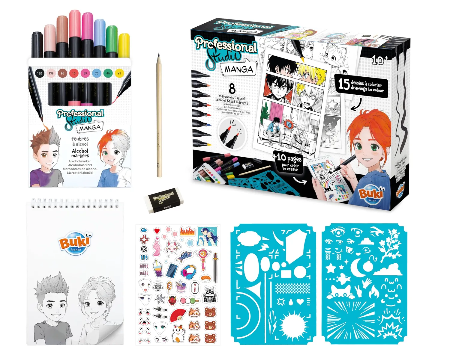 Buki Professional Studio 5439 Manga Zeichen Set A5 ab 10 Jahren