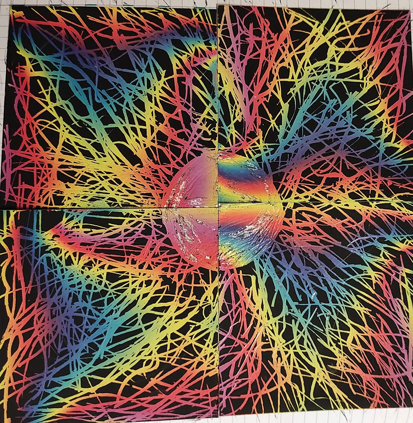 Buki NB001 Kratzpapier-Notizblock 150 Blätter Regenbogen