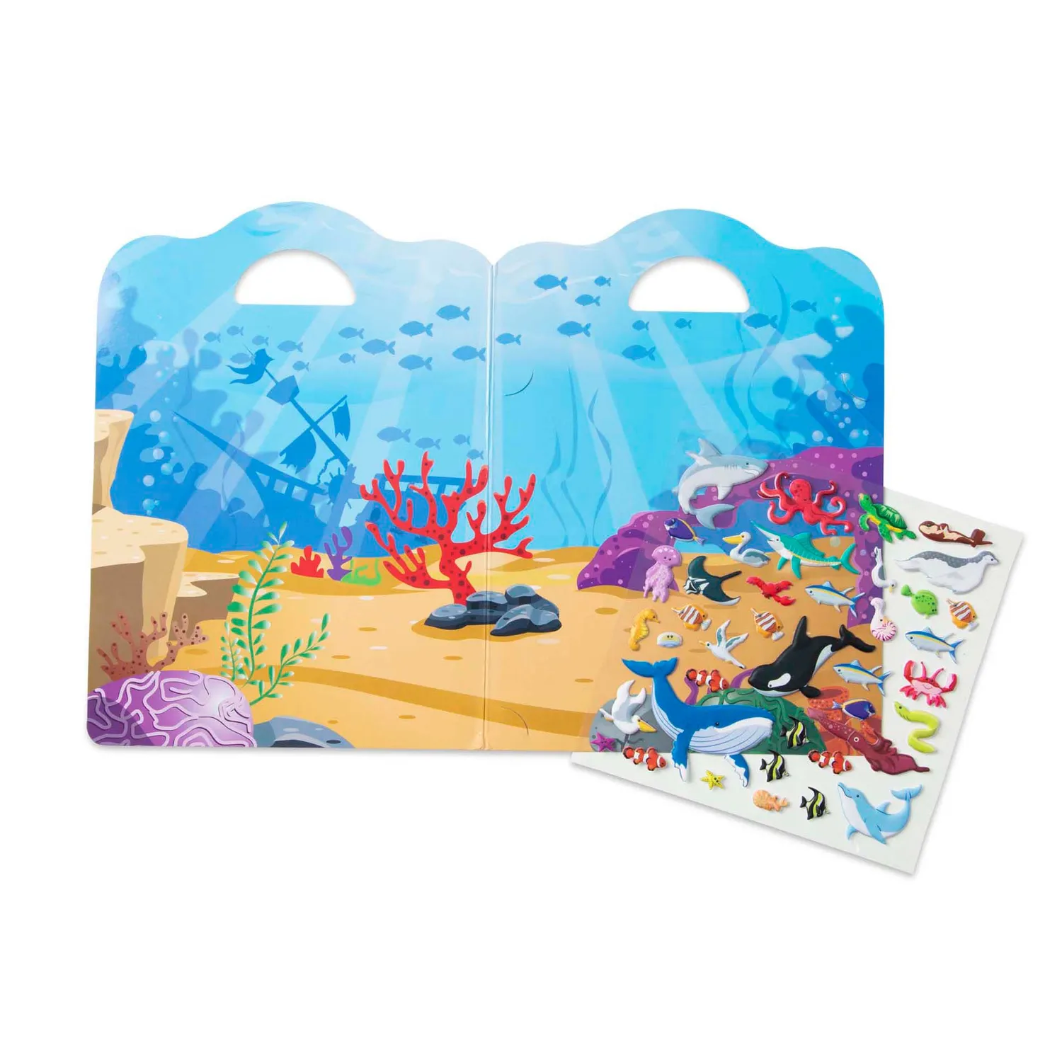 Melissa & Doug Puffy Sticker Set Ozean 40-teilig wiederverwendbar