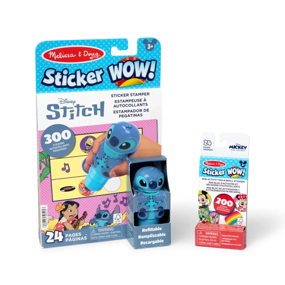 Melissa & Doug Sticker WOW Stitch Stempel Set 500 Sticker + Pad