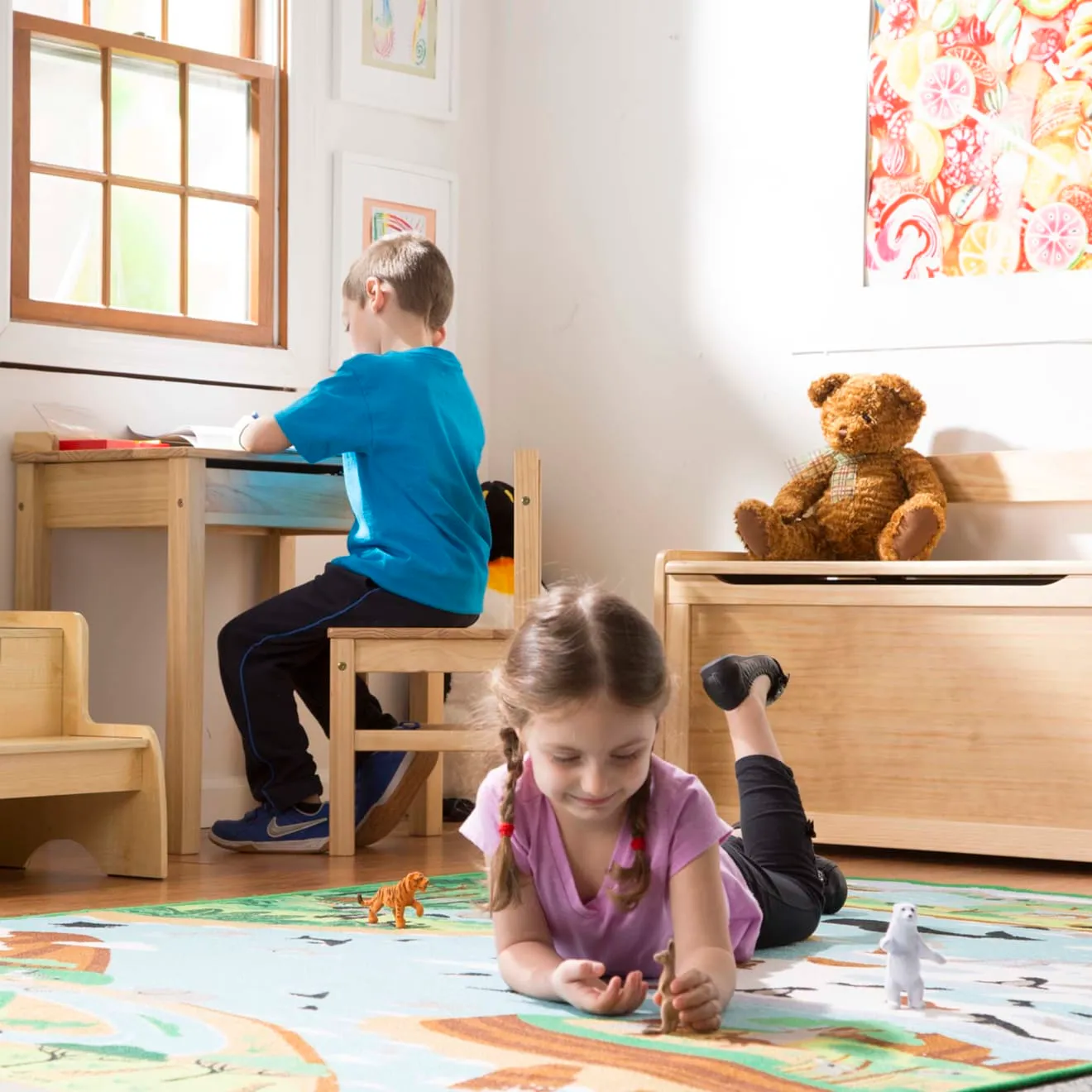 Melissa & Doug Lift-Top Desk Kinderschreibtisch Honig Holz