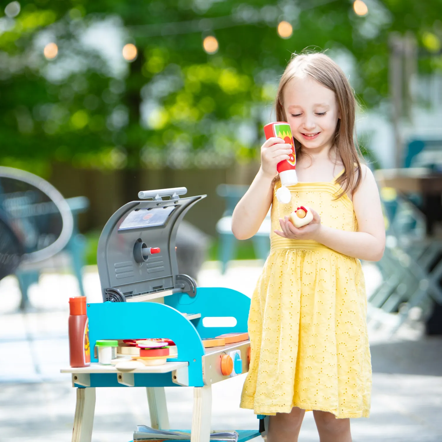 Melissa & Doug Grill Pizzaofen Spielset Holz 60-tlg