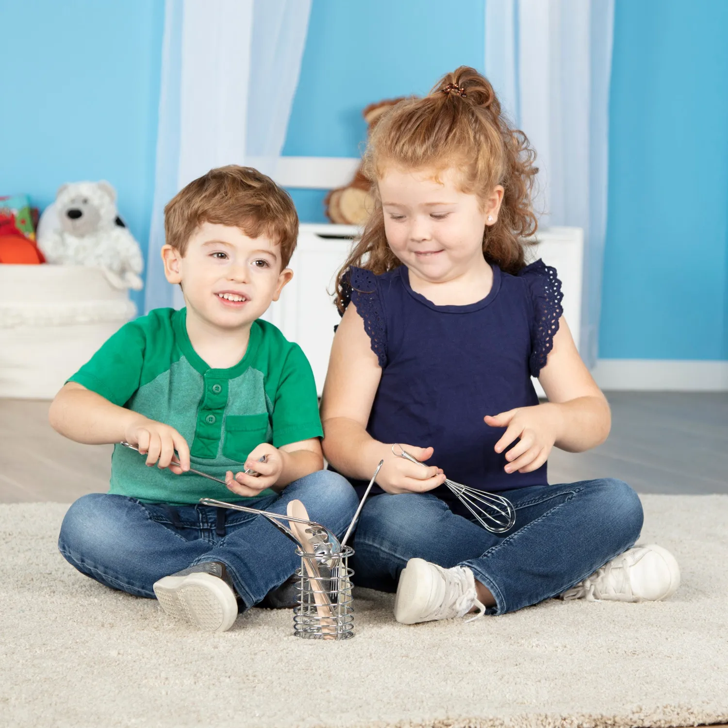 Melissa & Doug Stir & Serve Kochutensilien 7-teilig Edelstahl