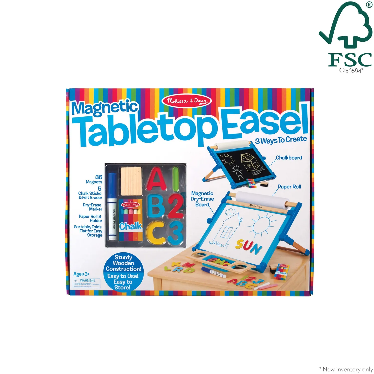 Melissa & Doug Double-Sided Magnetic Tabletop Easel Tischstaffelei Holz