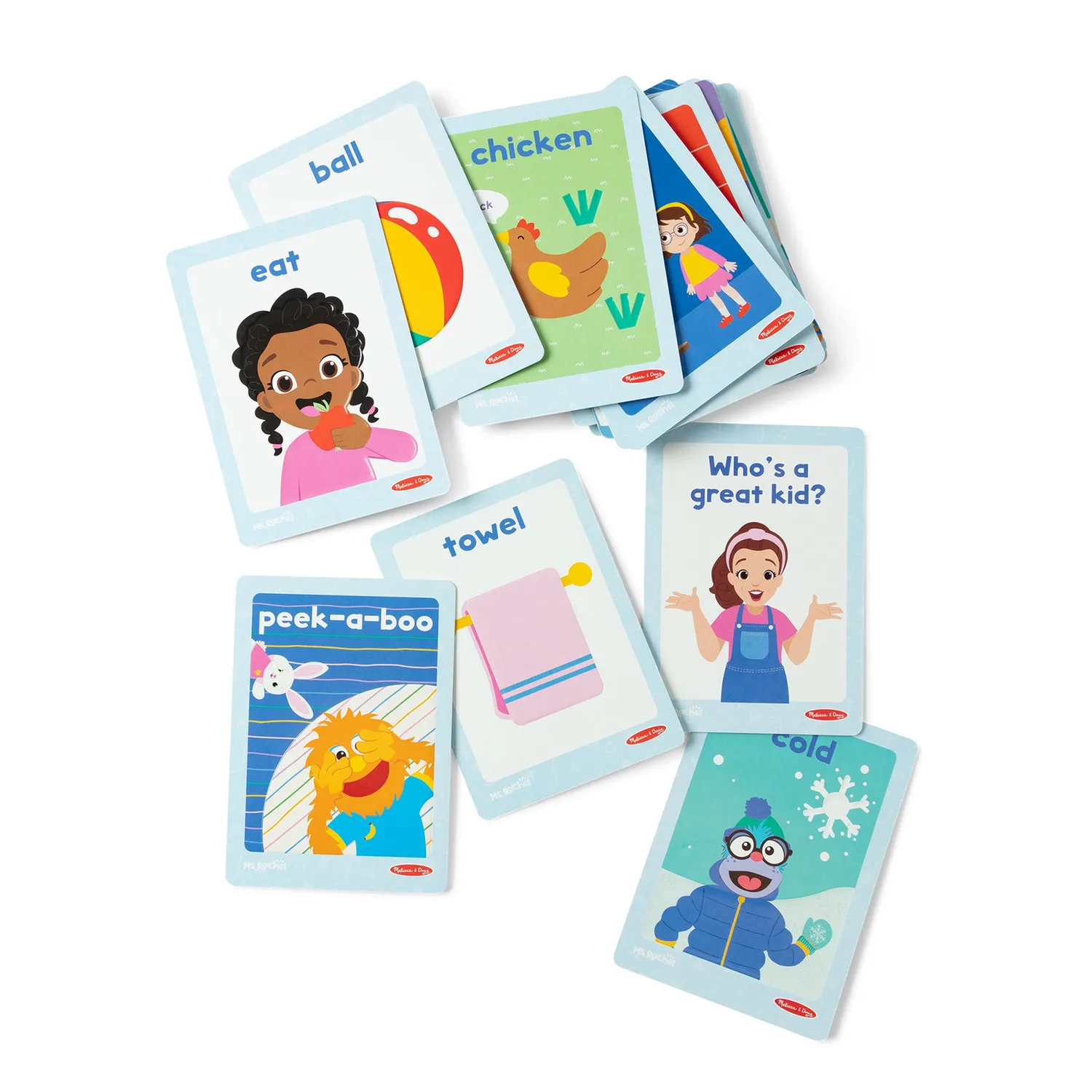 Melissa & Doug Ms. Rachel First Words Fühlkarten 30 Stück sensorisch