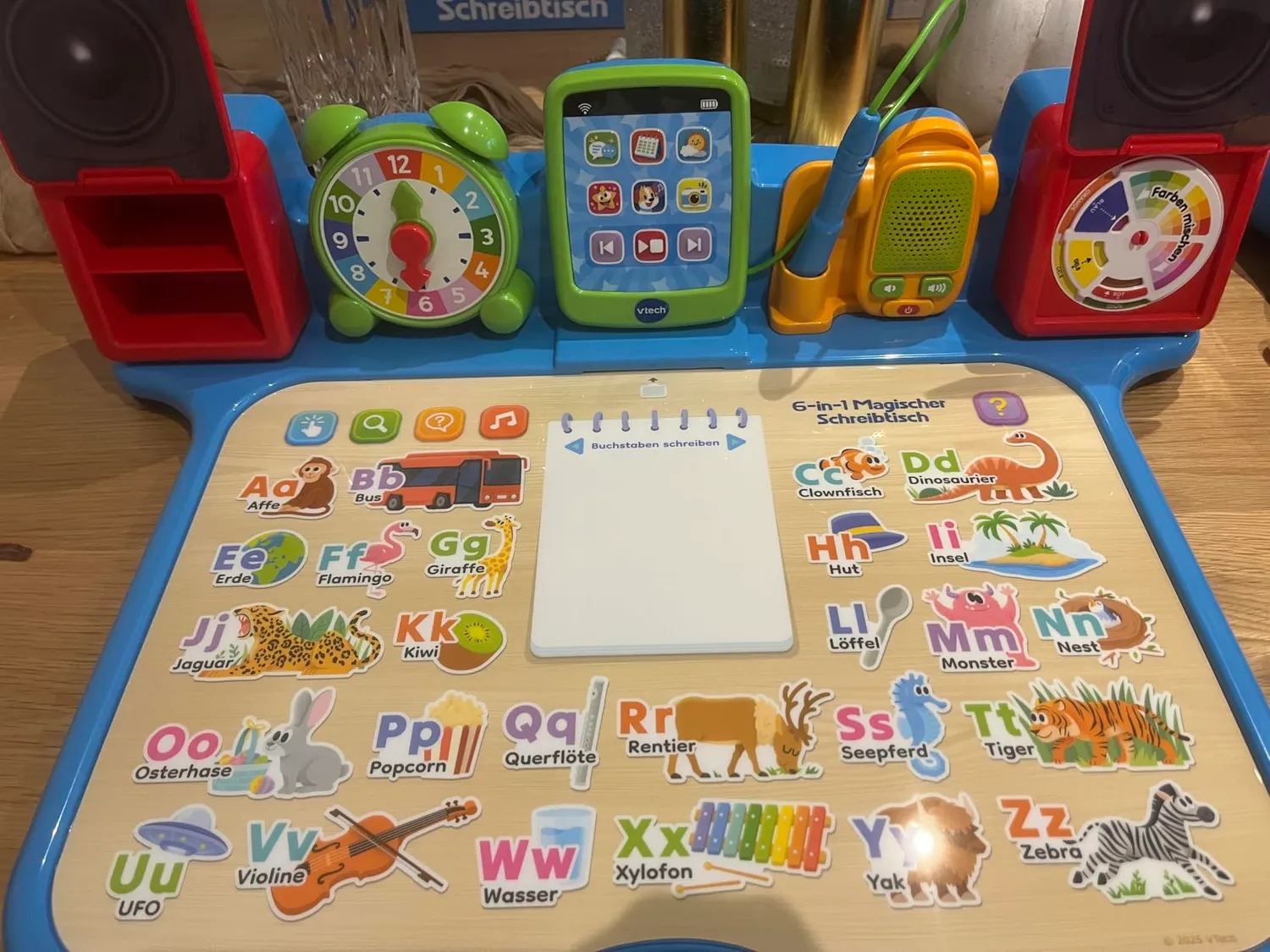 VTech 6-in-1 Magischer Schreibtisch Lernstation Stuhl Blau