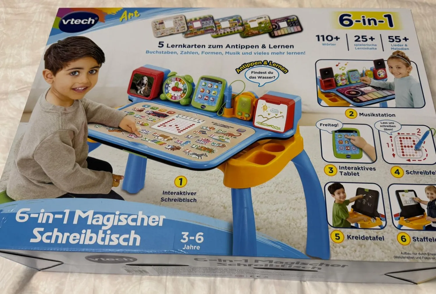 VTech 6-in-1 Magischer Schreibtisch Lernstation Stuhl Blau