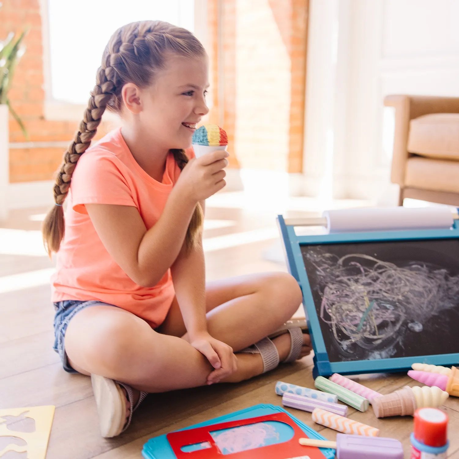 Melissa & Doug Eis Kreide Set 33 Teile für Straße