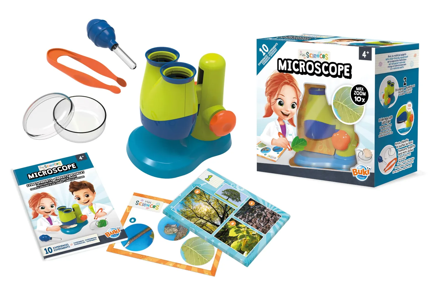 Buki Mini Sciences 9003 Mikroskop Weiß für Kinder ab 4