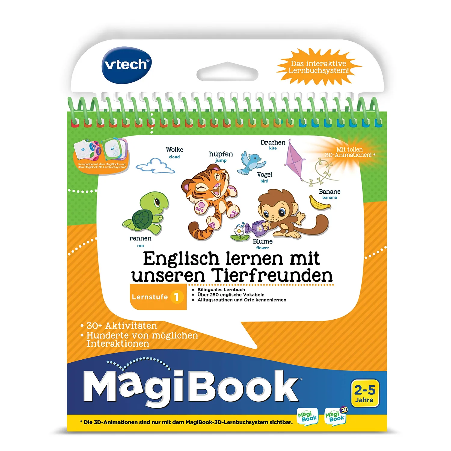 VTech MagiBook Englisch mit Tierfreunden Lernbuch Stufe 1 bilingual