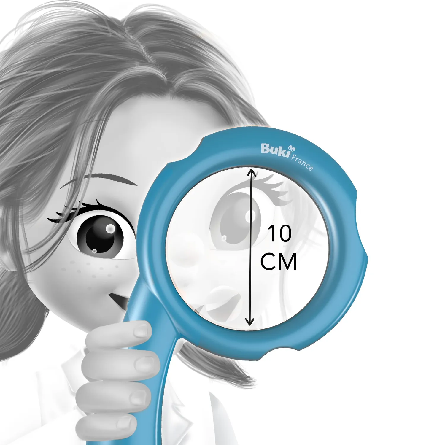 Buki Mini Sciences 9007 Lupe 10 cm 4-fach für Kinder