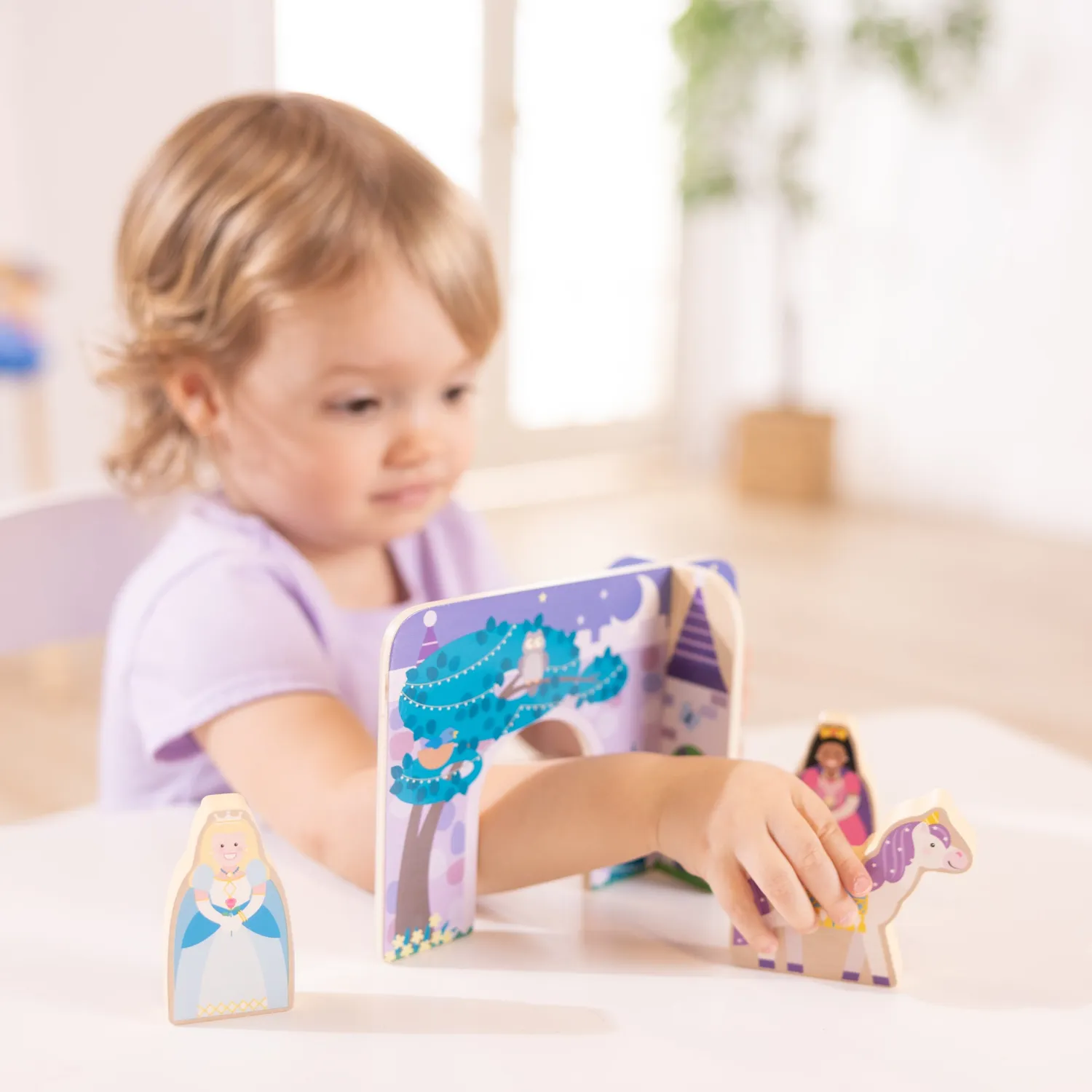 Melissa & Doug Wooden Fairy Tale Spielset Schloss Holz