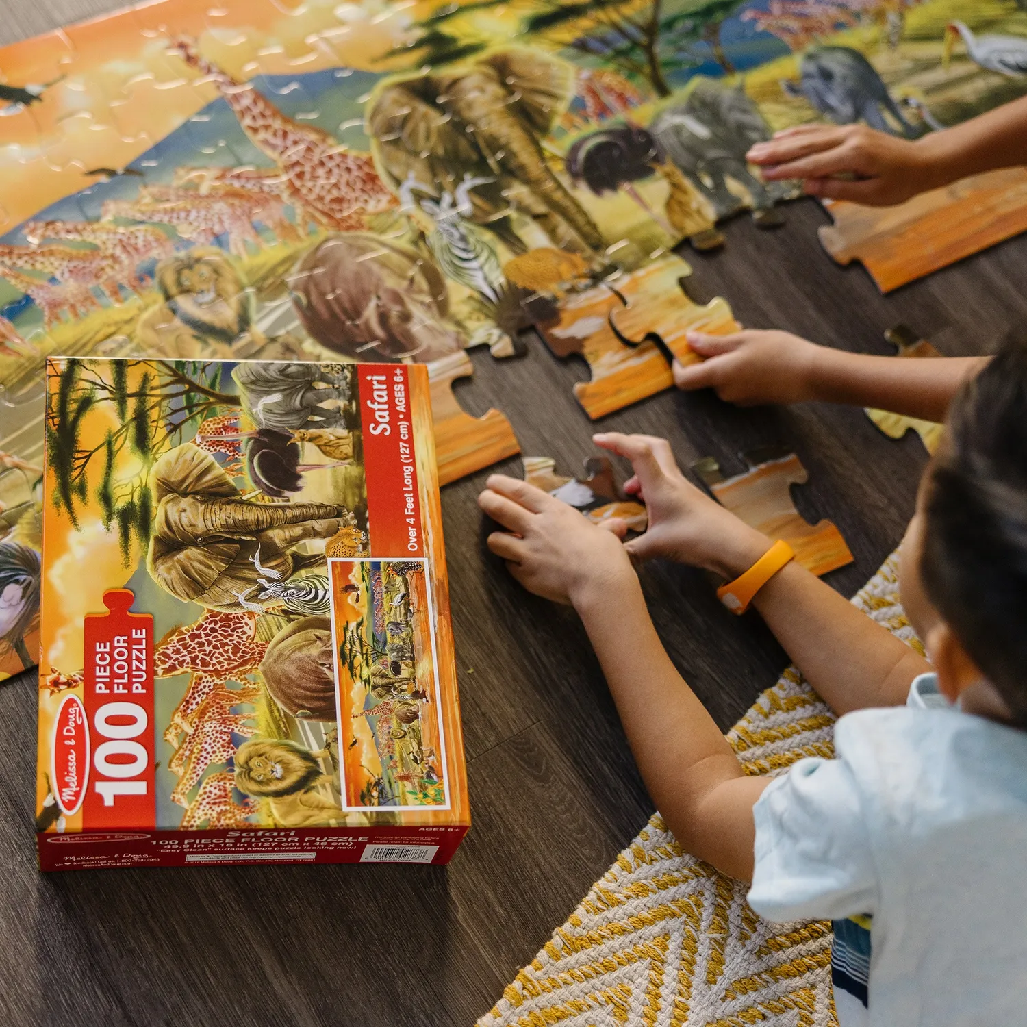 Melissa & Doug Safari Floor Puzzle Bodenpuzzle 100 Teile