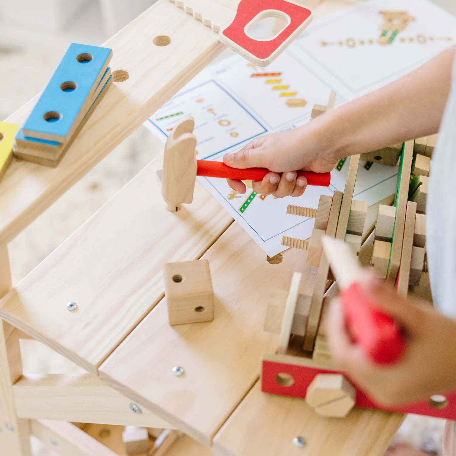 Melissa & Doug Wooden Project Werkbank Kinder Holz 55-tlg