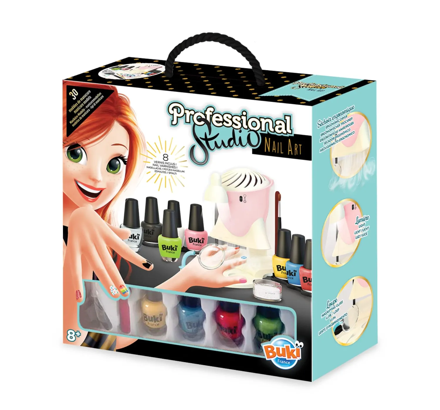Buki 5404 Professional Studio Nail Art mit 8 Lacken