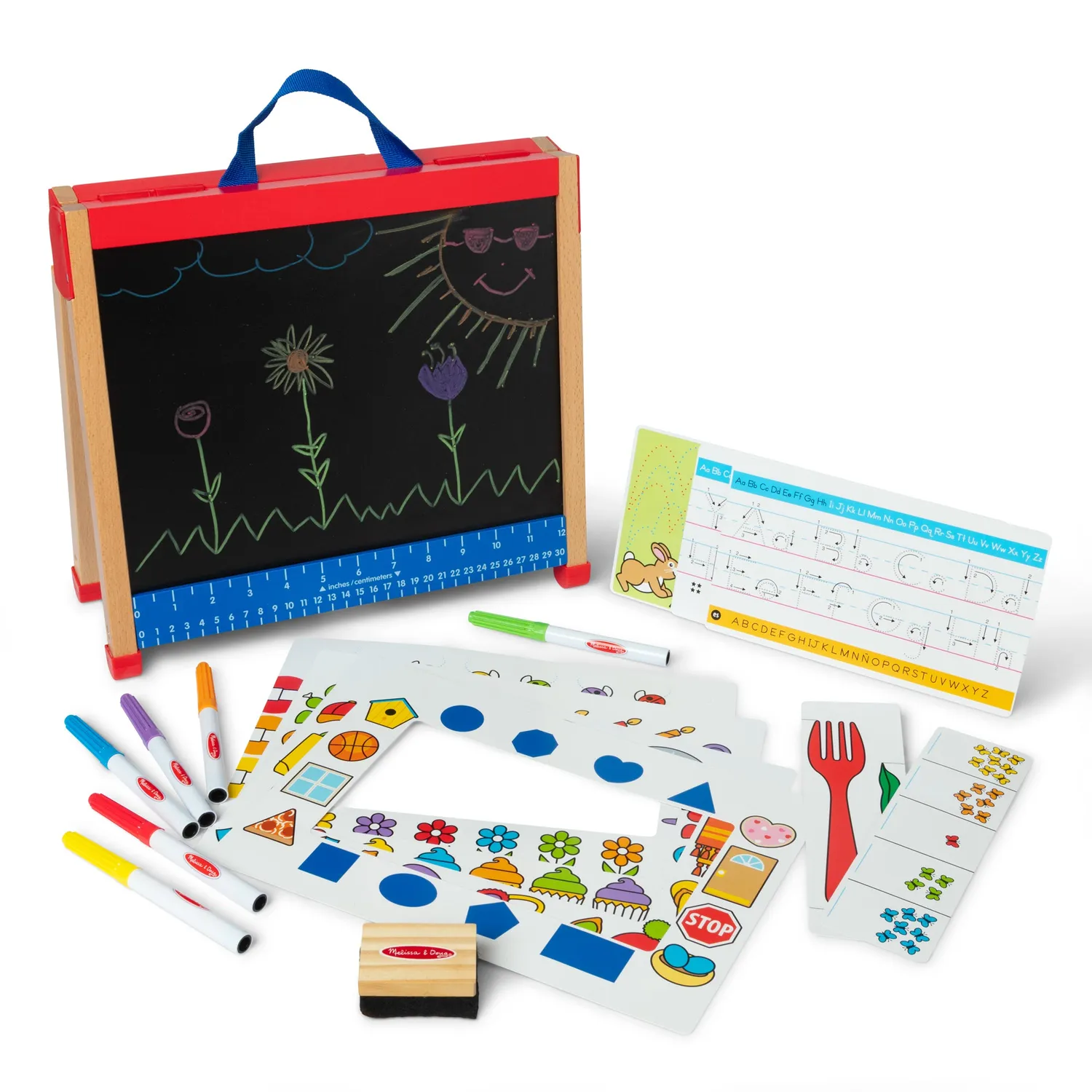 Melissa & Doug Take-Along Activity Staffelei Holz 2in1 Kreide