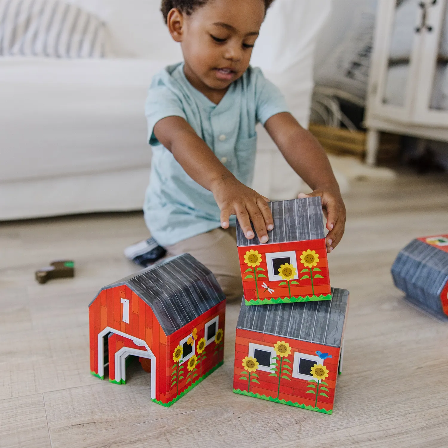 Melissa & Doug Nesting Barns Stapel- und Sortierspiel Bauernhof
