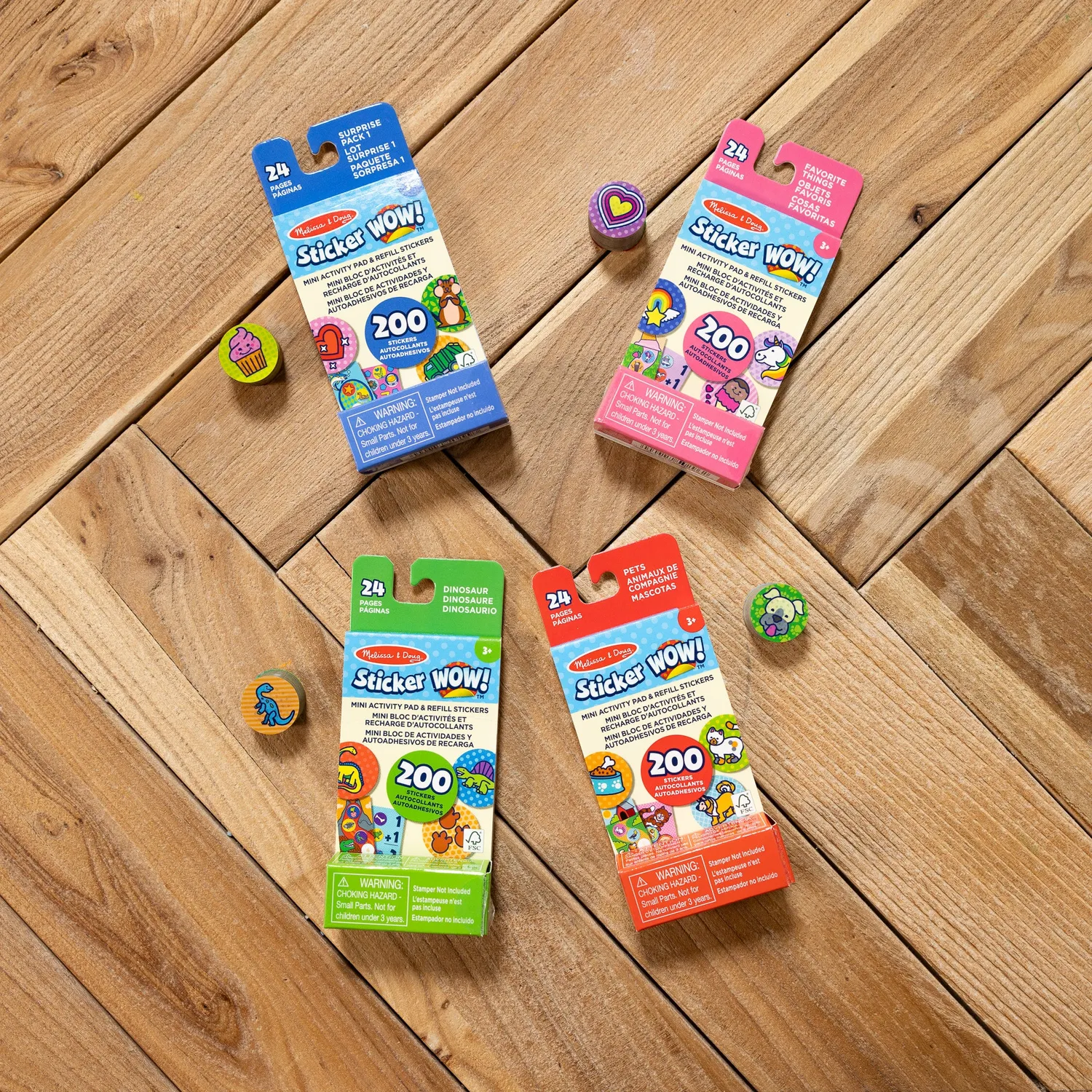 Melissa & Doug Sticker WOW Mini Pad Sticker Nachfüllset 4er 800