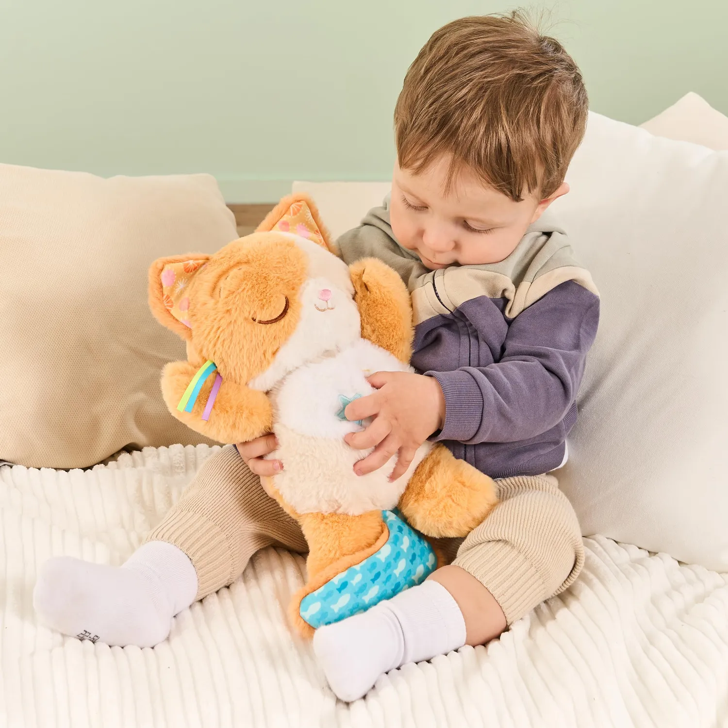 VTech Baby Schlummer-Kätzchen Kuscheltier mit Nachtlicht 0-36 M.