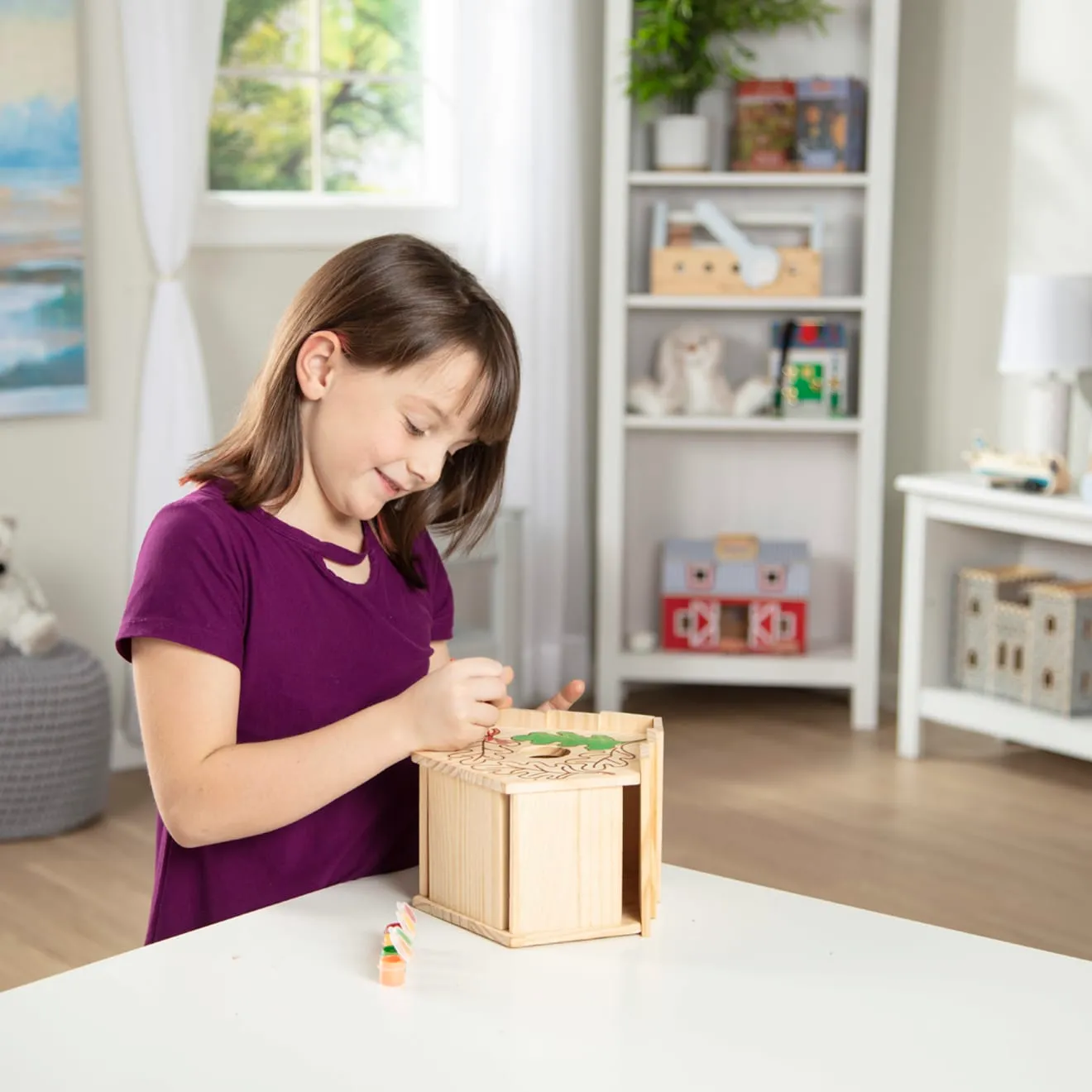 Melissa & Doug Vogelhaus Bastelset Holz zum Bemalen