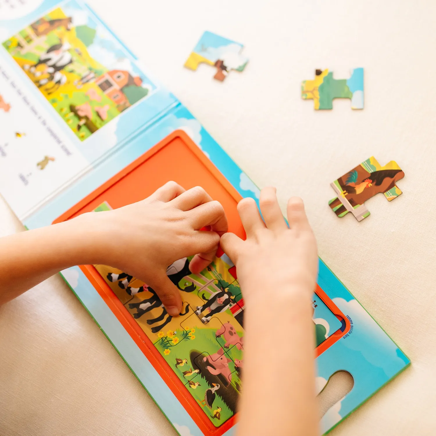 Melissa & Doug Take-Along Bauernhof Magnetpuzzle 2x15-tlg