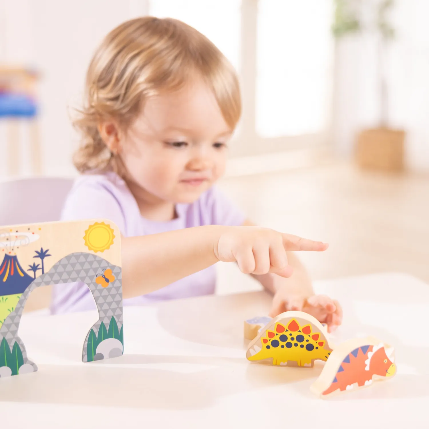 Melissa & Doug Wooden Dinosaurs Spielset Holz 3 Dinos