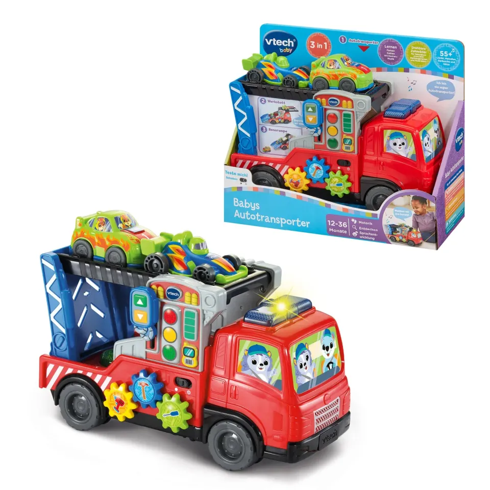 VTech Baby Autotransporter Abschleppwagen mit 2 Autos