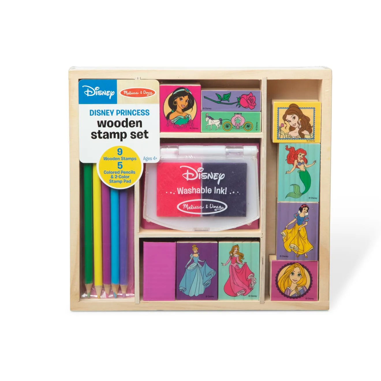 Melissa and Doug Disney Princess Stempelset 9 Stempel Holz