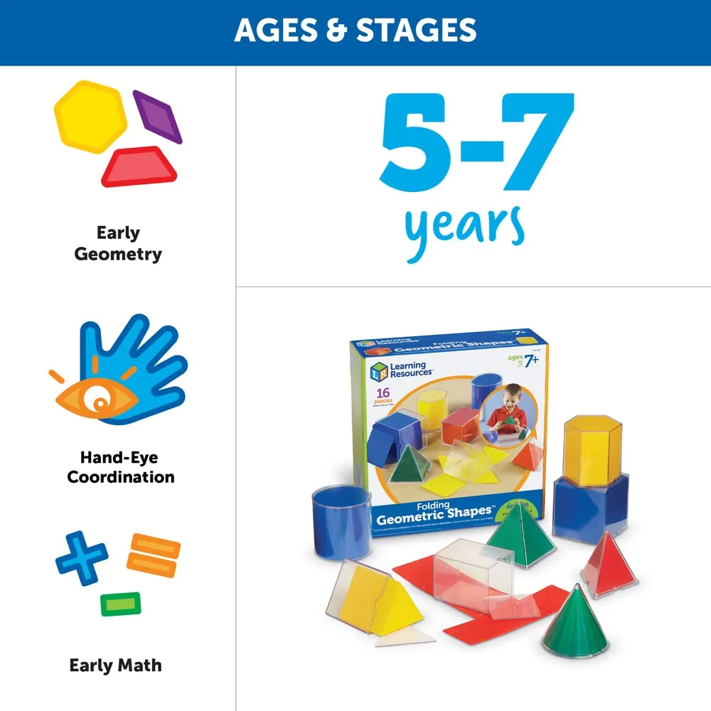 Learning Resources Faltformen Geometrie-Lernspiel 3D-Körper ab 7 Jahren