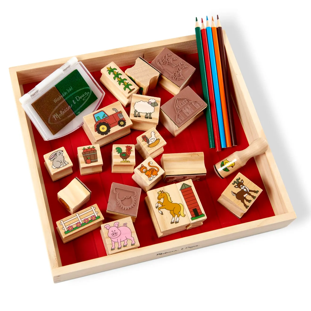 Melissa & Doug Stamp-a-Scene Farm Stempelset 20-tlg abwaschbar