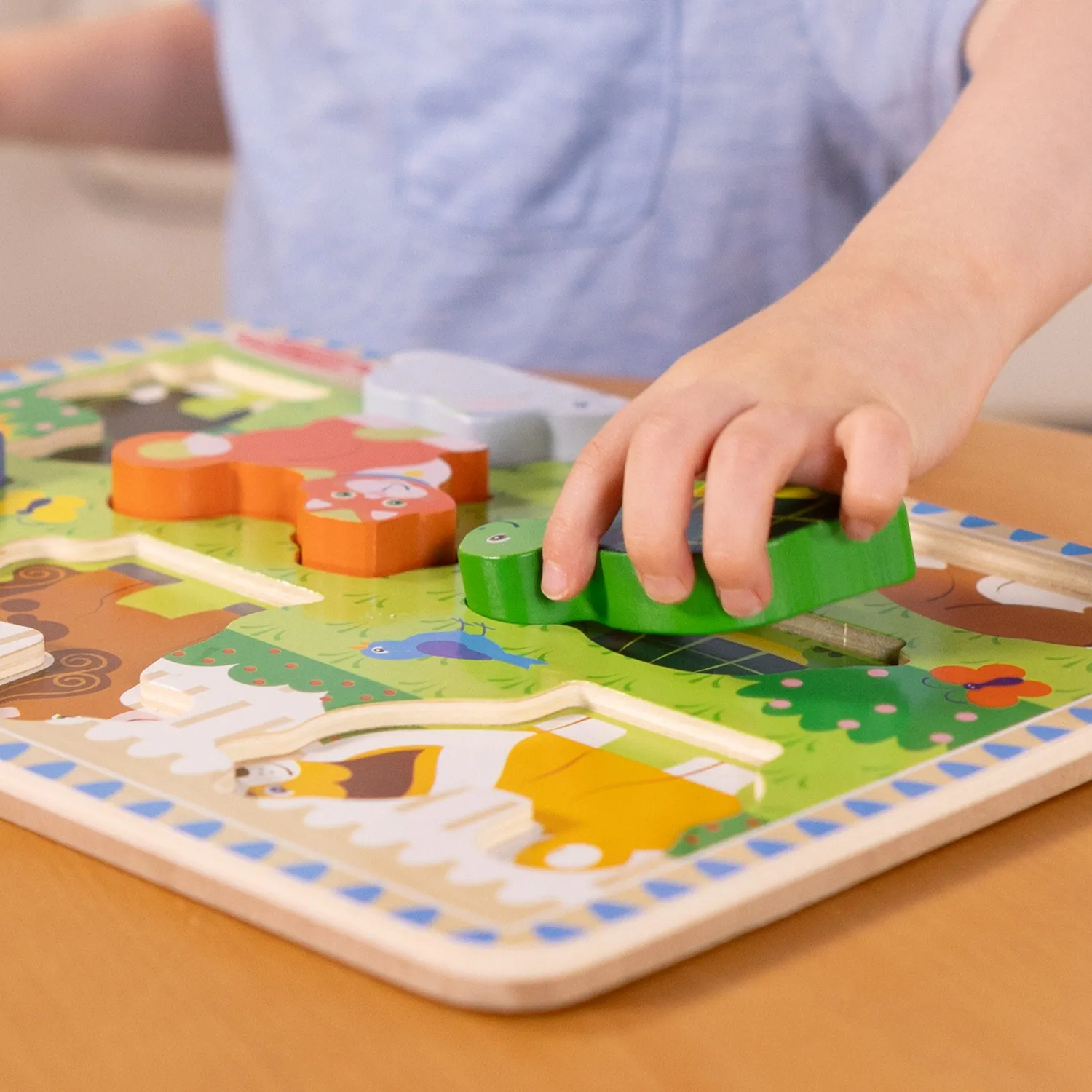 Melissa & Doug Pets Chunky Puzzle Holzpuzzle 8 Teile ab 2 Jahre