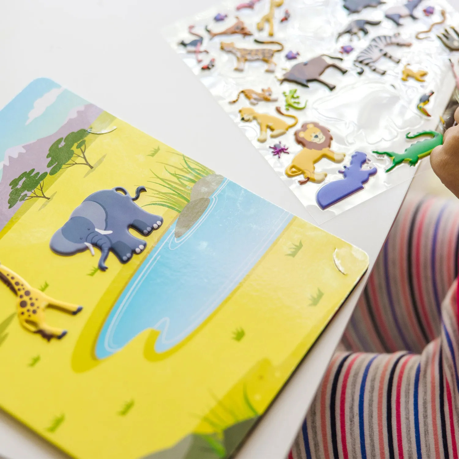 Melissa & Doug Puffy Sticker Set 3er-Pack Safari Dino
