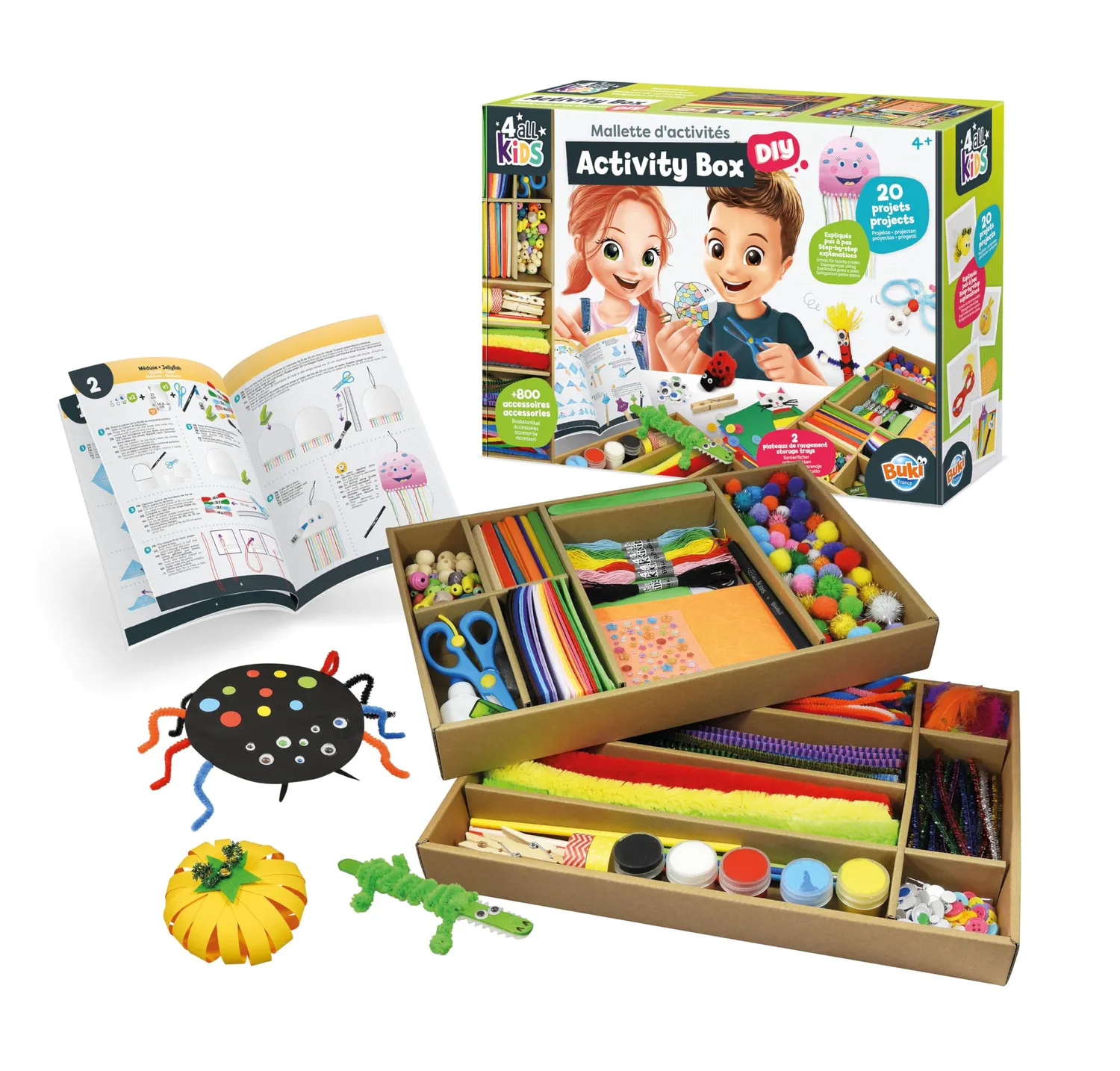 Buki France FK003 Bastelbox 800-teilig ab 4 Jahren mit Anleitung