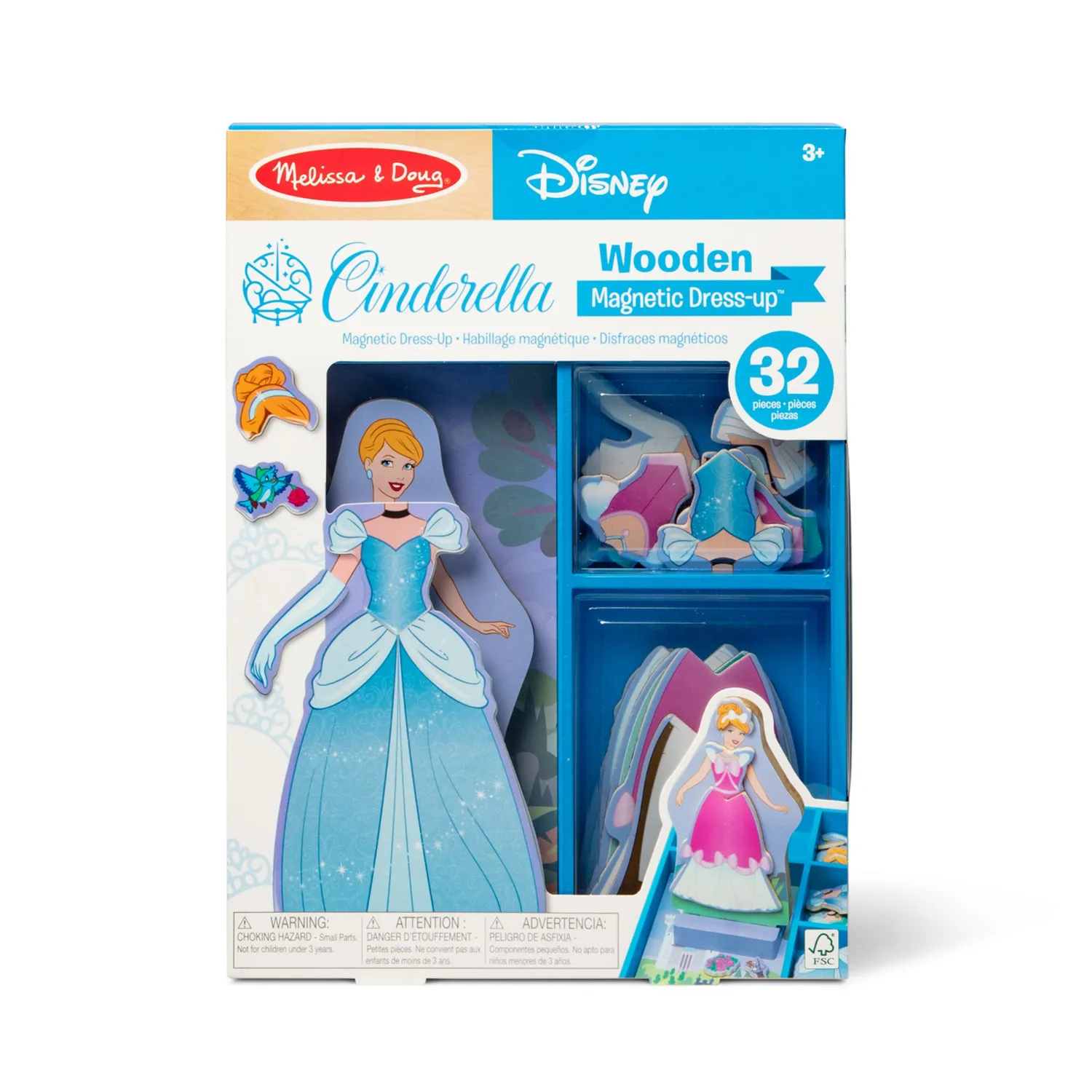 Melissa & Doug Disney Cinderella Magnetspiel Holz 30-teilig