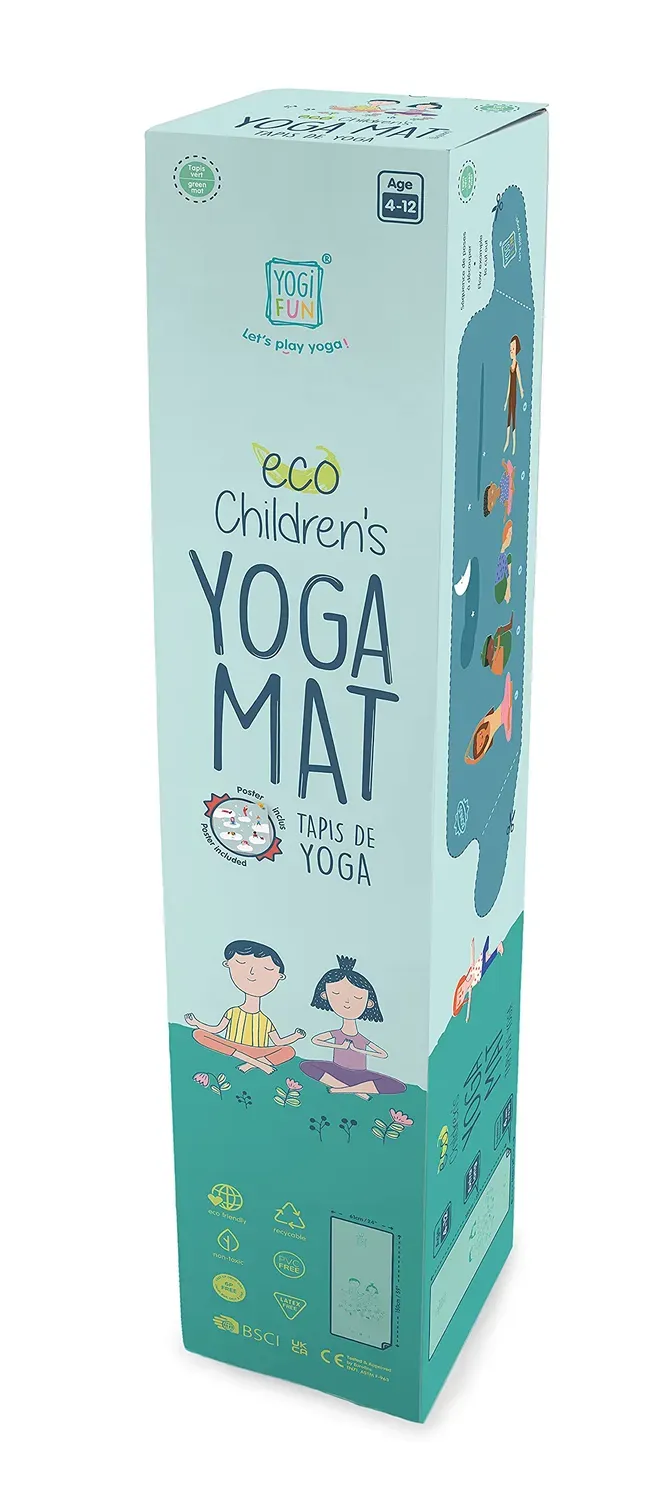 Buki Yogamatte Kinder 61x150 cm Grün Lila ab 4 Jahren