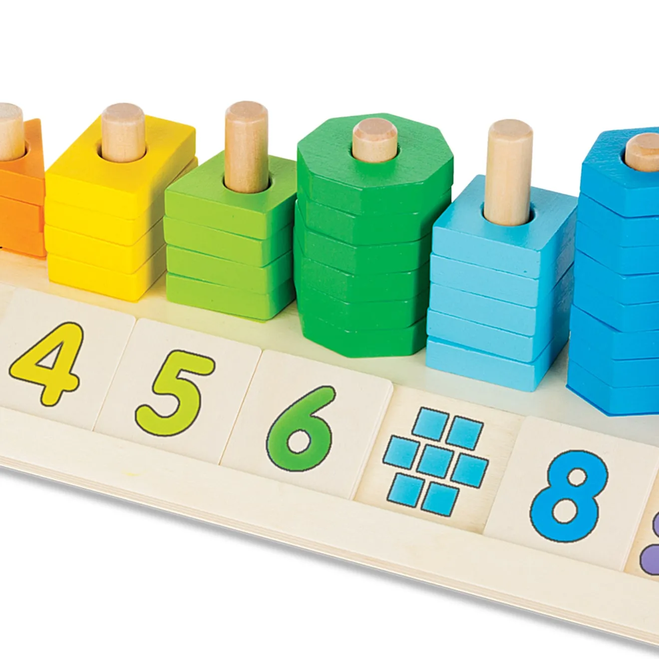 Melissa & Doug Counting Shape Stacker Steckspiel Holz ab 2 Jahre