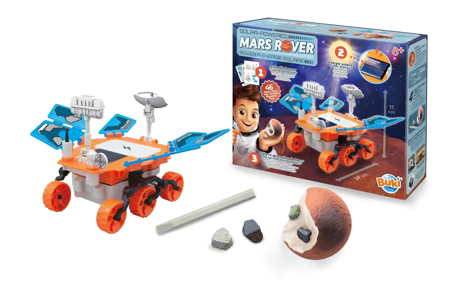 Buki Mars Rover Solar Bausatz ab 8 Jahren Gestein